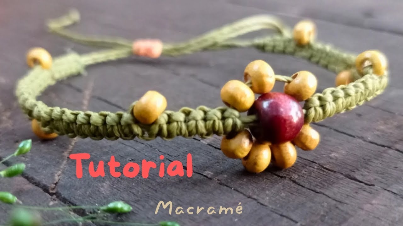 DIY ▶️ PULSERA Macramé NUDO PLANO ✨Pulseras de Hilo FÁCILES