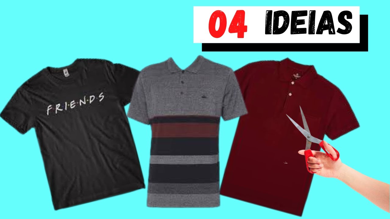 04 IDEIAS  geniais  para REAPROVEITAR camisa  MASCULINA I DIDA OLIVER