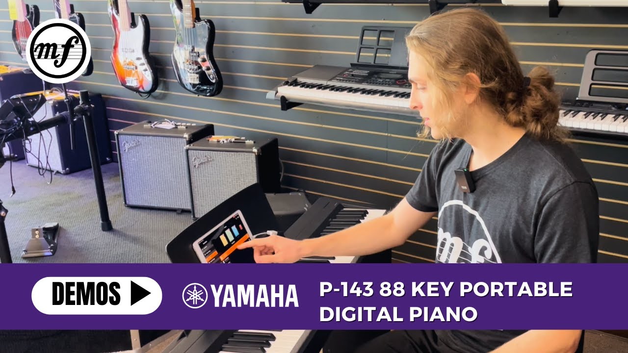 Scott Demos the Yamaha P-143 88 Key Black Portable Digital Piano