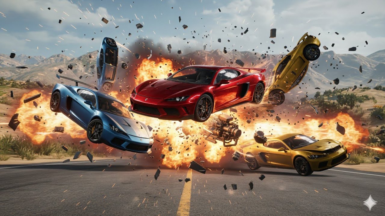 Most epic car crashes in Beamngdrive | zero survival chances 