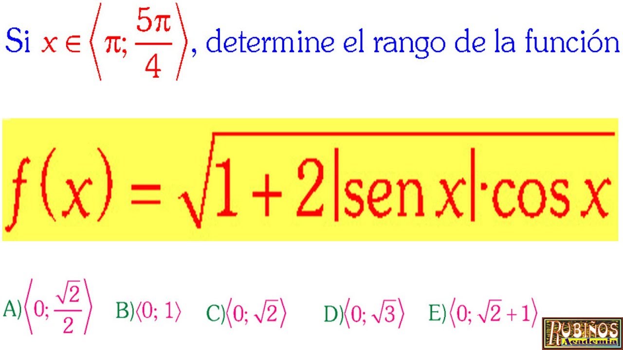 Examen de Admisión a la Universidad UNI Funciones Trigonométricas Solucionario Trigonometría