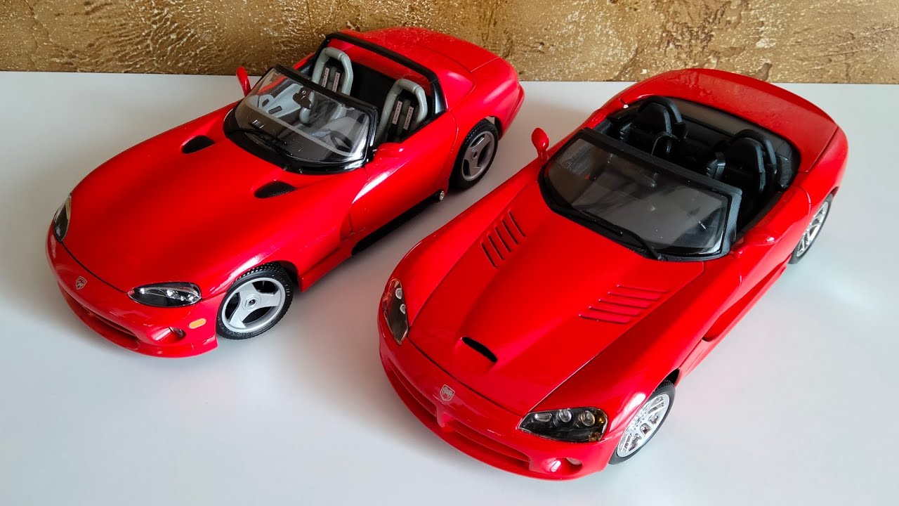 Dodge viper RT10 vs SRT10 Bburago 1:18 Кто лучше, старый или новый?