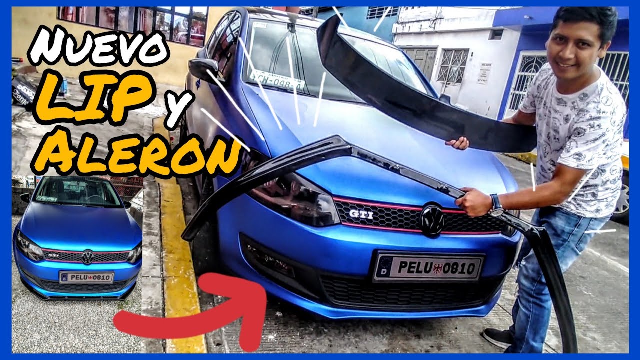 INSTALANDO un NUEVO LIP en NEGRO PIANO al POLO /nuevo ALERON/christian peluchin