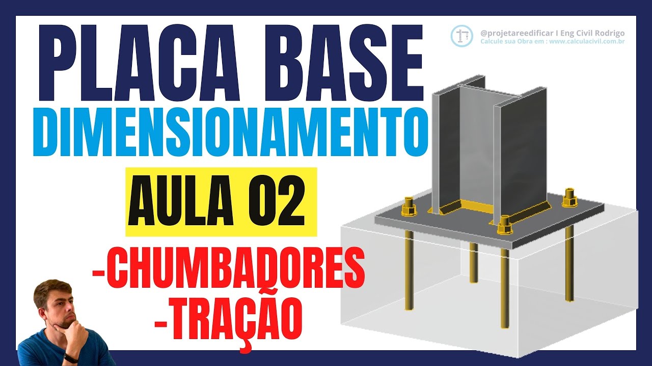 Placa Base: Tração nos Chumbadores e Concreto  - NBR 8800 - AULA 2