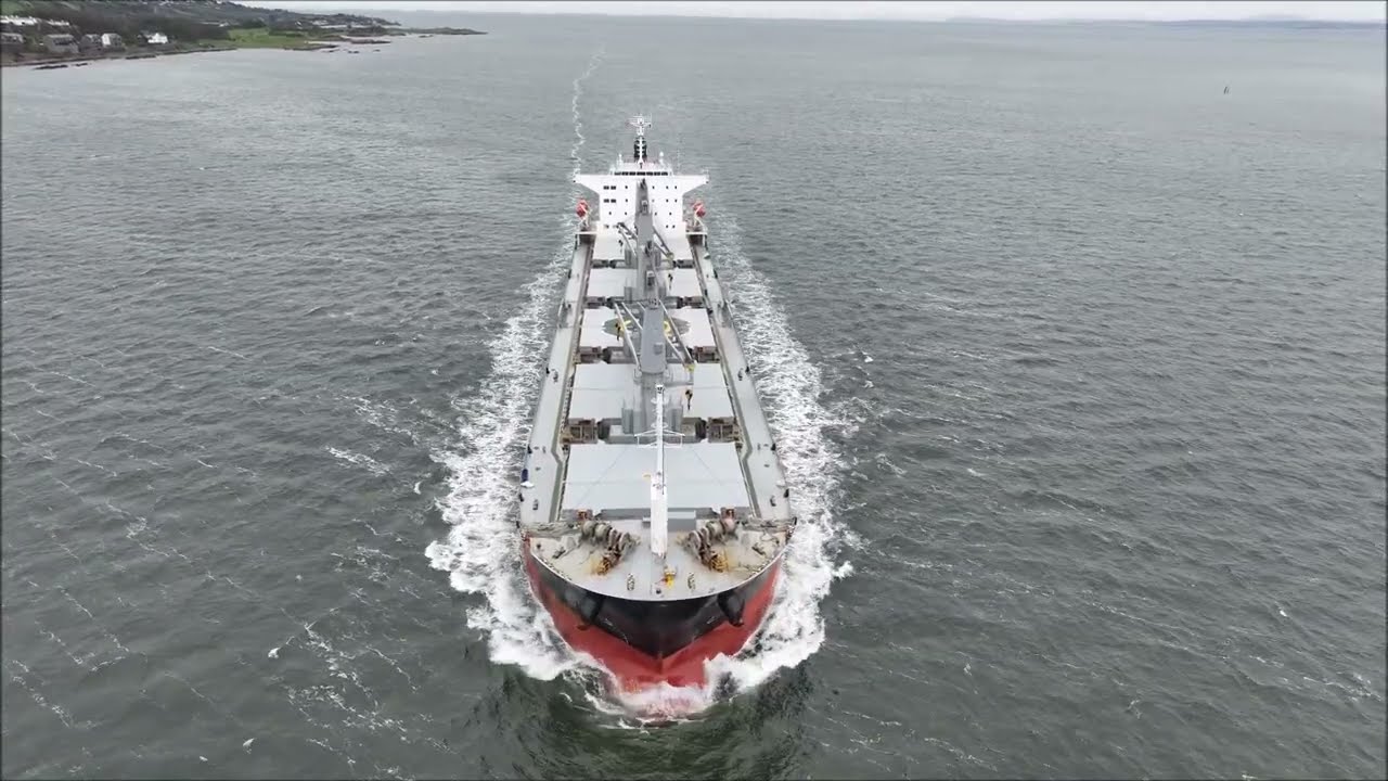 Crimson Sapphire Bulk Carrier Arrives On The Foyle - DJI Mavic 3 Classic