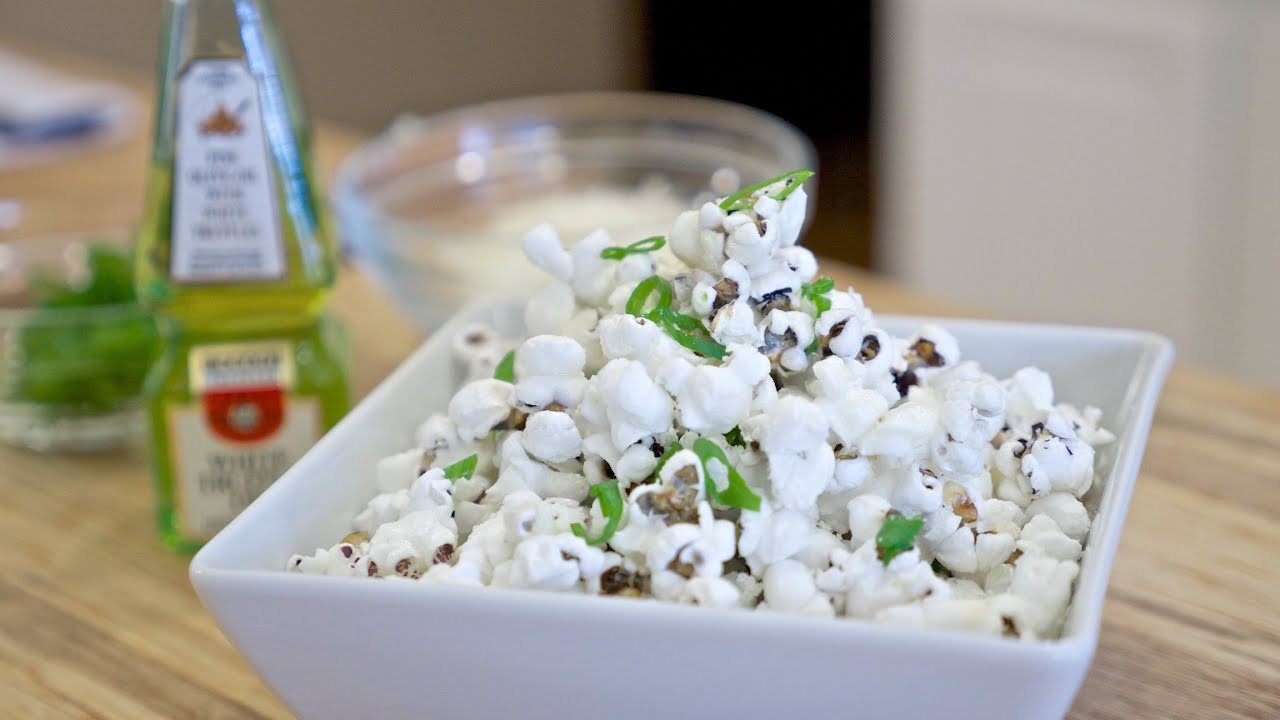 Black Artisan Popcorn with Truffle Oil & Parmesan