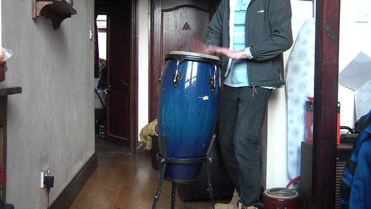 one man one drum goin tribal in the chapel arete using triplets on my conga!!