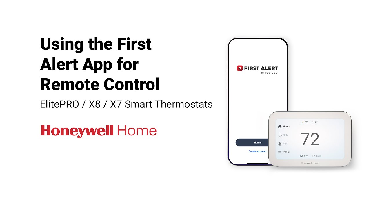 Use First Alert App to Remotely Control ElitePRO, X8, and X7 Smart Thermostats