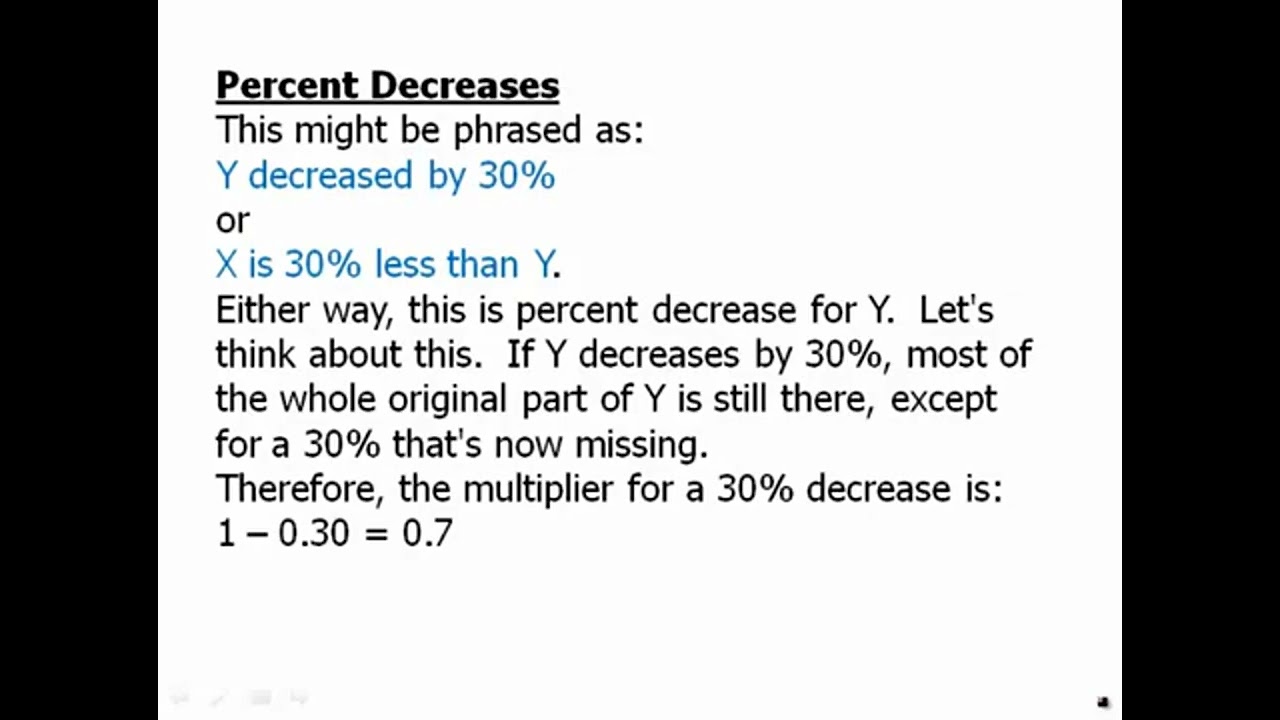 GRE MATH: Number Sense & Percents | Understanding Percent Increases and Decreases