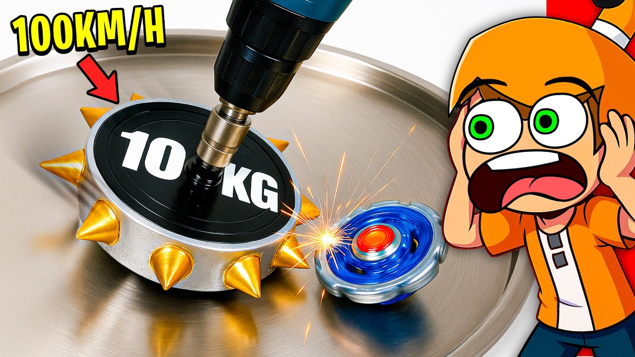 ¡FABRIQUÉ el BEYBLADE mas BRUTAL del MUNDO de 10 kg! Palmita Reacciona