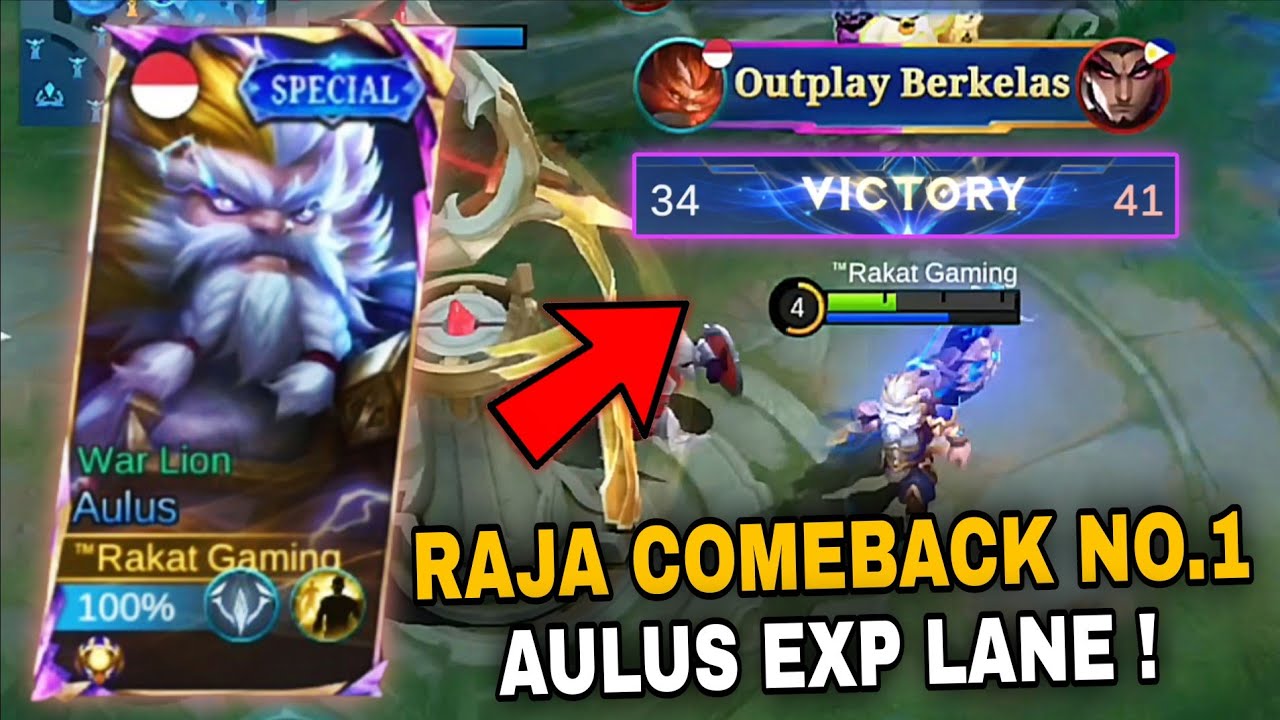 TIPS & TRICK CARA MAIN AULUS EXP SAAT TIM DI POSISI KALAH! AULUS BEST BUILD 2025 ~ MLBB