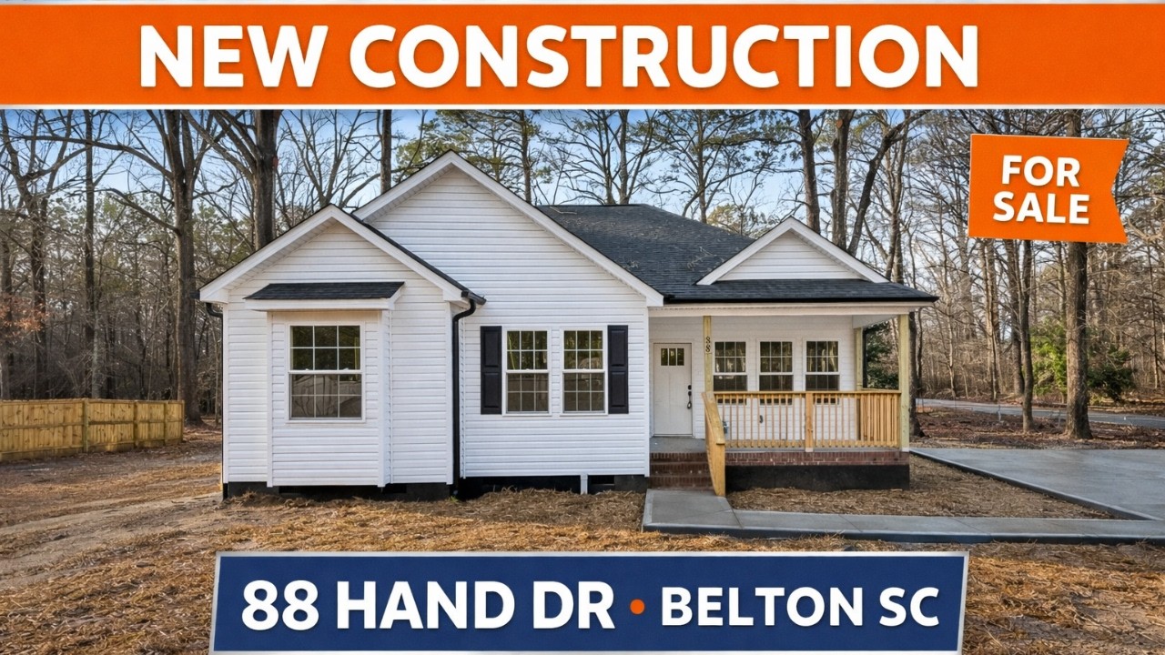 88 Hand Dr Belton SC | New Construction Home Tour