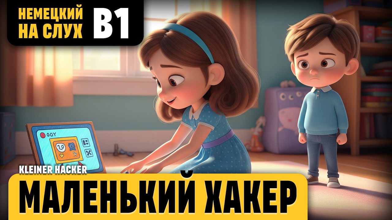 Маленький хакер. Весёлый рассказ (уровень B1). Немецкий на слух.