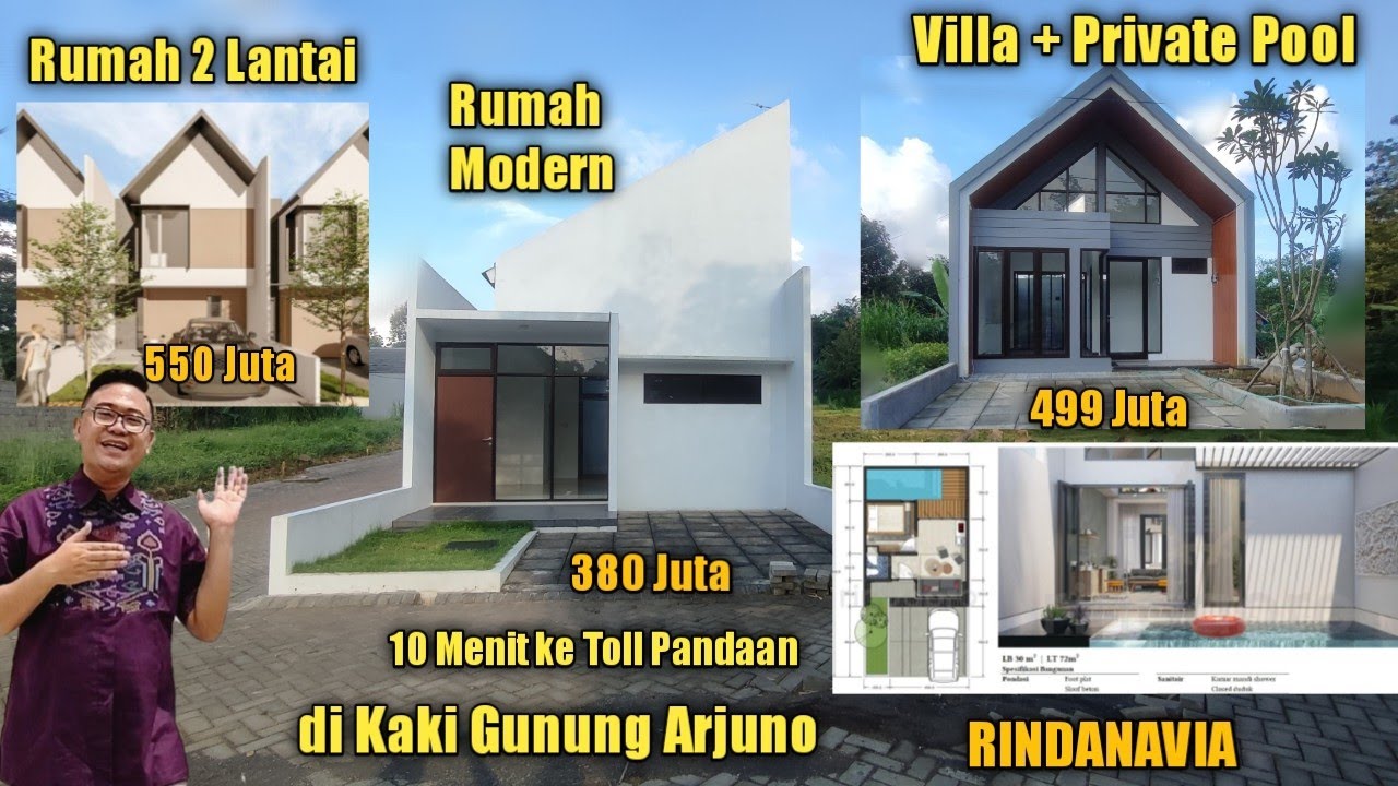 Rumah 300jutaan! Villa+ Pool 400jutaan! lokasi atas Taman Dayu Pandaan.
