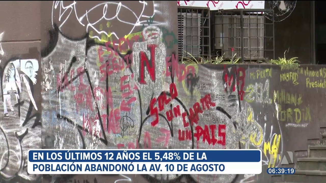 Av. 10 de Agosto en Quito abandonada por la inseguridad