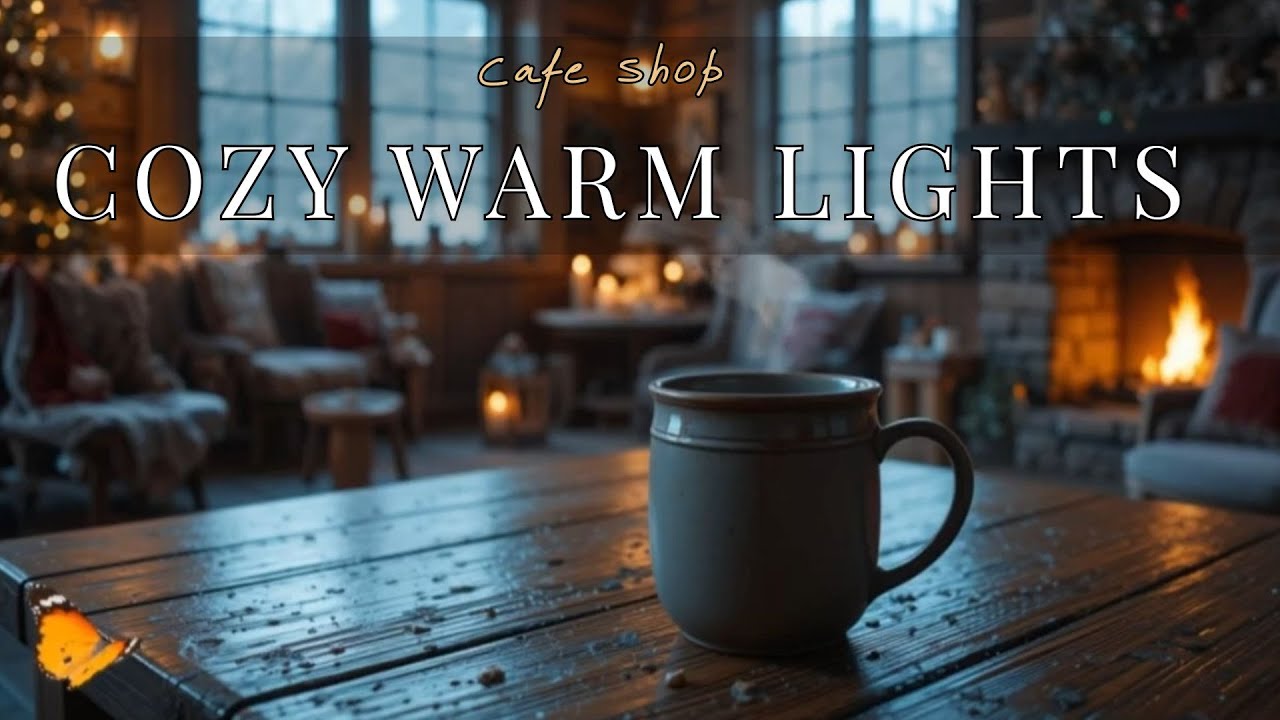 Warm Winter Jazz Cafe ❄️❄️ Snowy Evening Ambience | Smooth Jazz for Focus & Relaxation