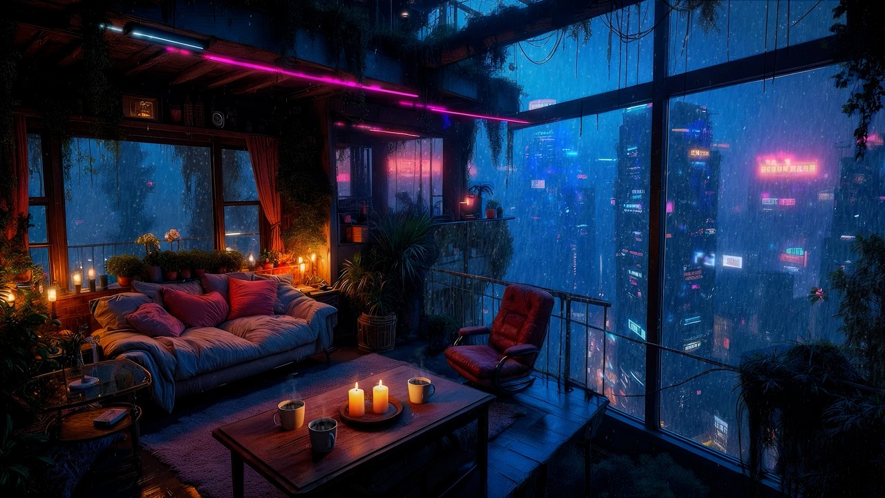 Drift Into Restful Sleep | Lofi Chill for Insomnia, Focus & Deep Relaxation ☔ Night Rain Playlist