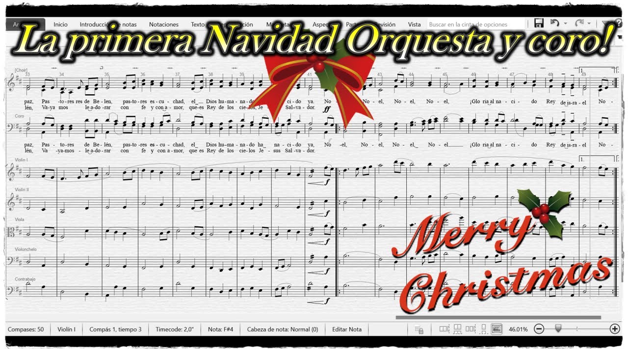 La primera Navidad Orquesta y Coro / The First Christmas Orchestra and Choir SCORE PARTITURE PDF