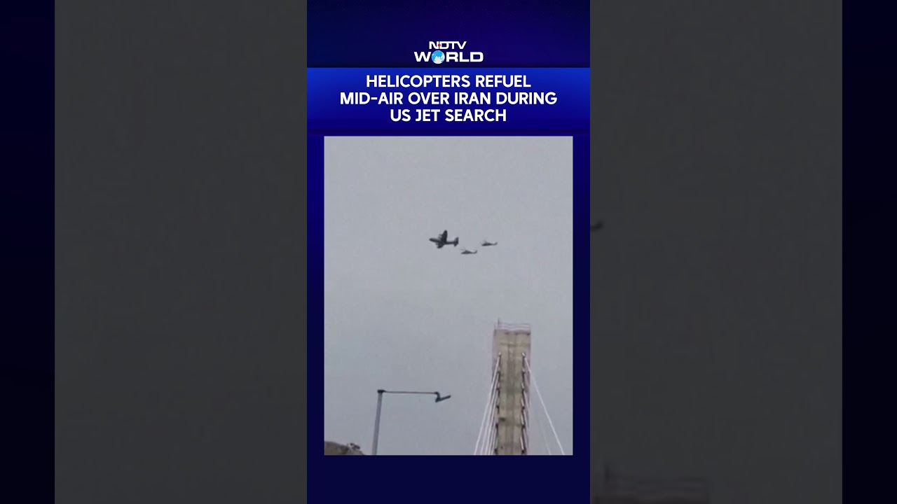 Helicopters Refuel Mid-air Over Iran During US Jet Search