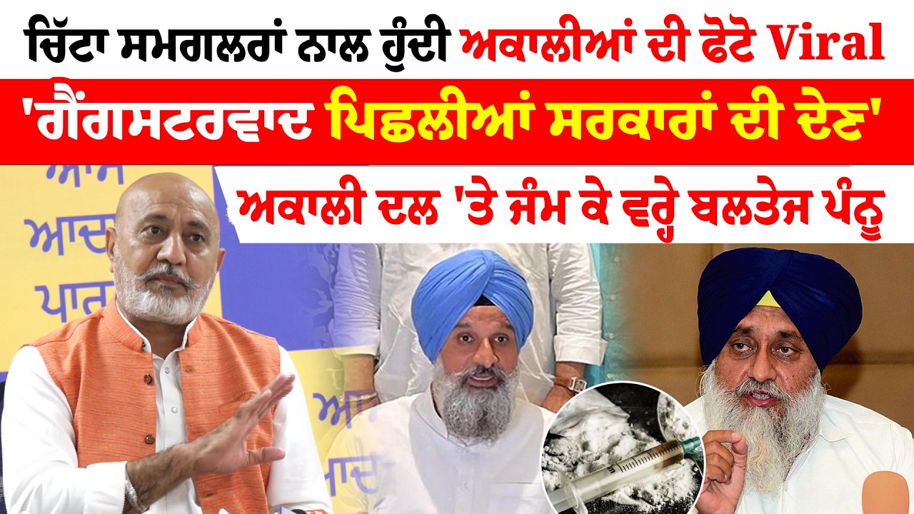Baltej Pannu 'ਚਿੱਟਾ ਸਮਗਲਰਾਂ ਨਾਲ ਹੁੰਦੀ ਅਕਾਲੀਆਂ ਦੀ ਫੋਟੋ Viral 'ਗੈਂਗਸਟਰਵਾਦ ਪਿਛਲੀਆਂ ਸਰਕਾਰਾਂ ਦੀ ਦੇਣ'|