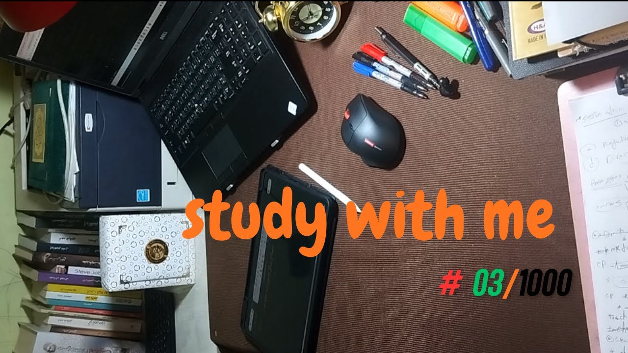 Study With Me 1 Hr | Writing & Tablet ✍️ | Calm Focus | real time｜03 ｜motivation ادرس معي