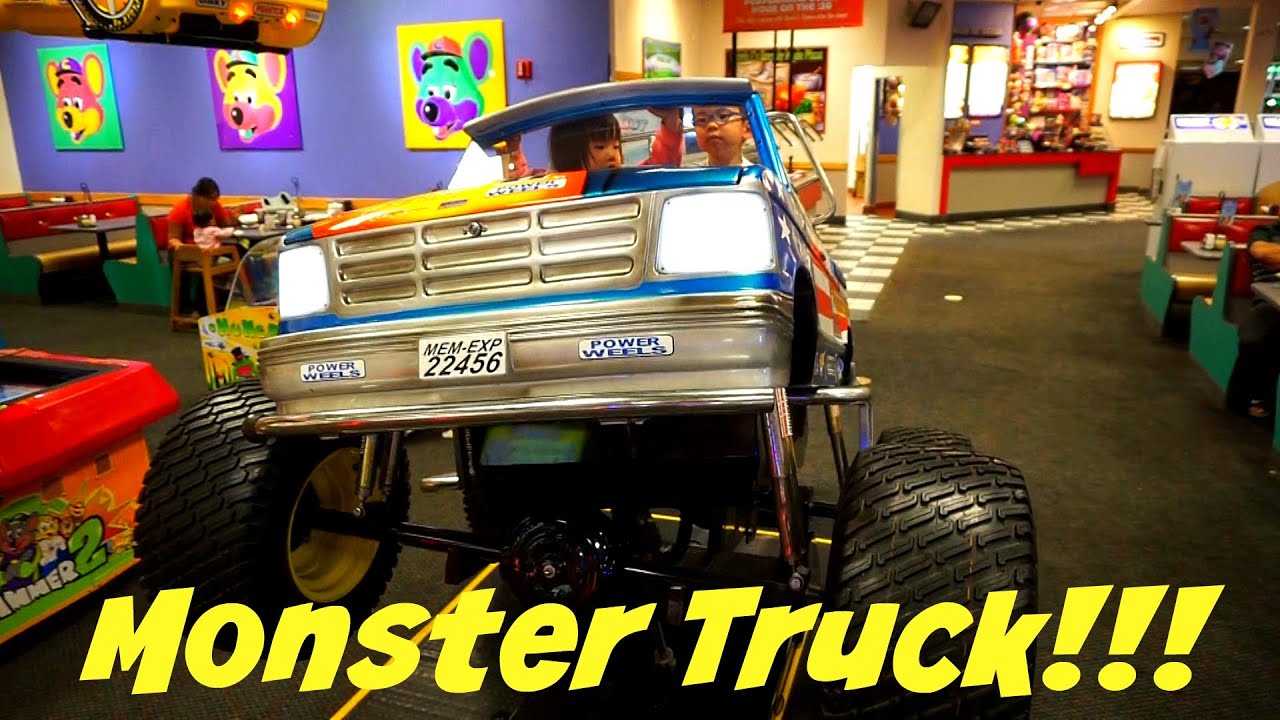 Chuck E. Cheese's Monster Truck Ride Police Motorcycle Horse Ride Car Racing