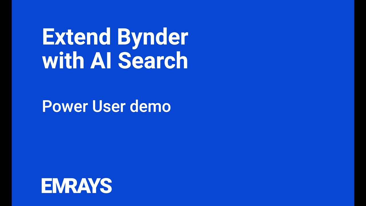 EMRAYS AI Search for Bynder Power Users