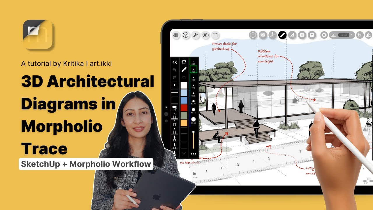 3D Architectural Diagrams | SketchUp + Morpholio Trace Workflow | iPad for Architects & Designers