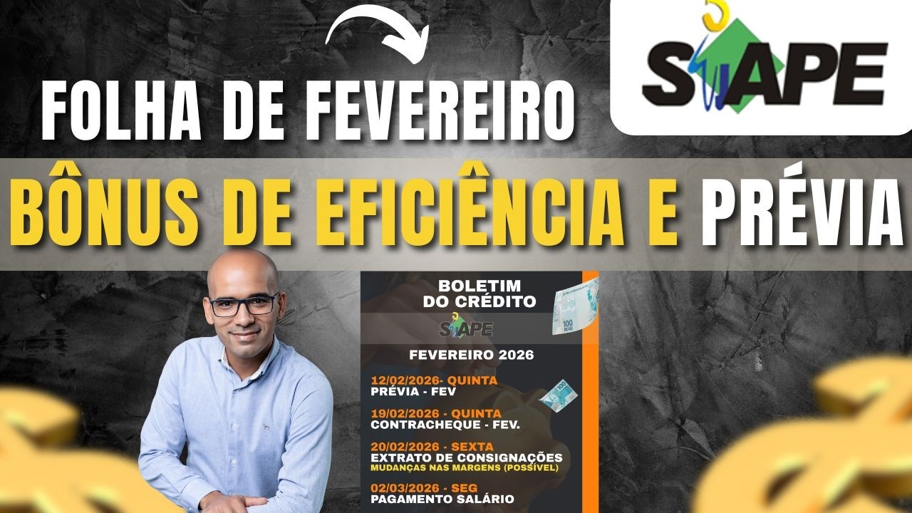 Servidor Federal - Folha SIAPE Fevereiro  e Aumento do Bônus de Eficiência.