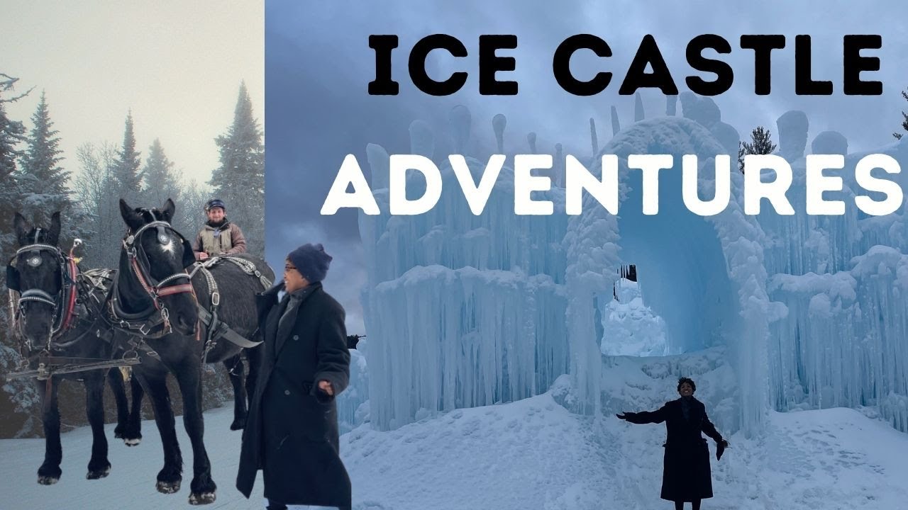 ICE CASTLES , NEW HAMPSHIRE //SNOW DRIVES//SLEIGH RIDES//WINTER ADVENTURES