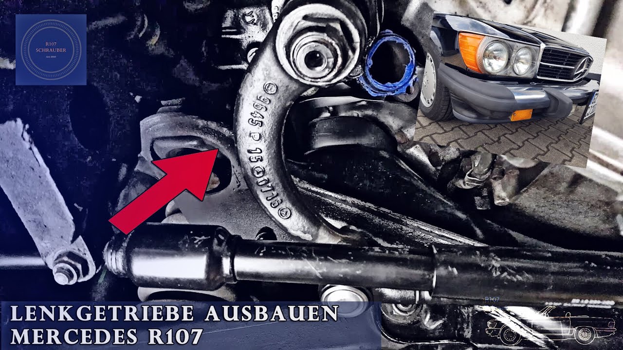 Lenkgetriebe ausbauen - Mercedes SL R107
