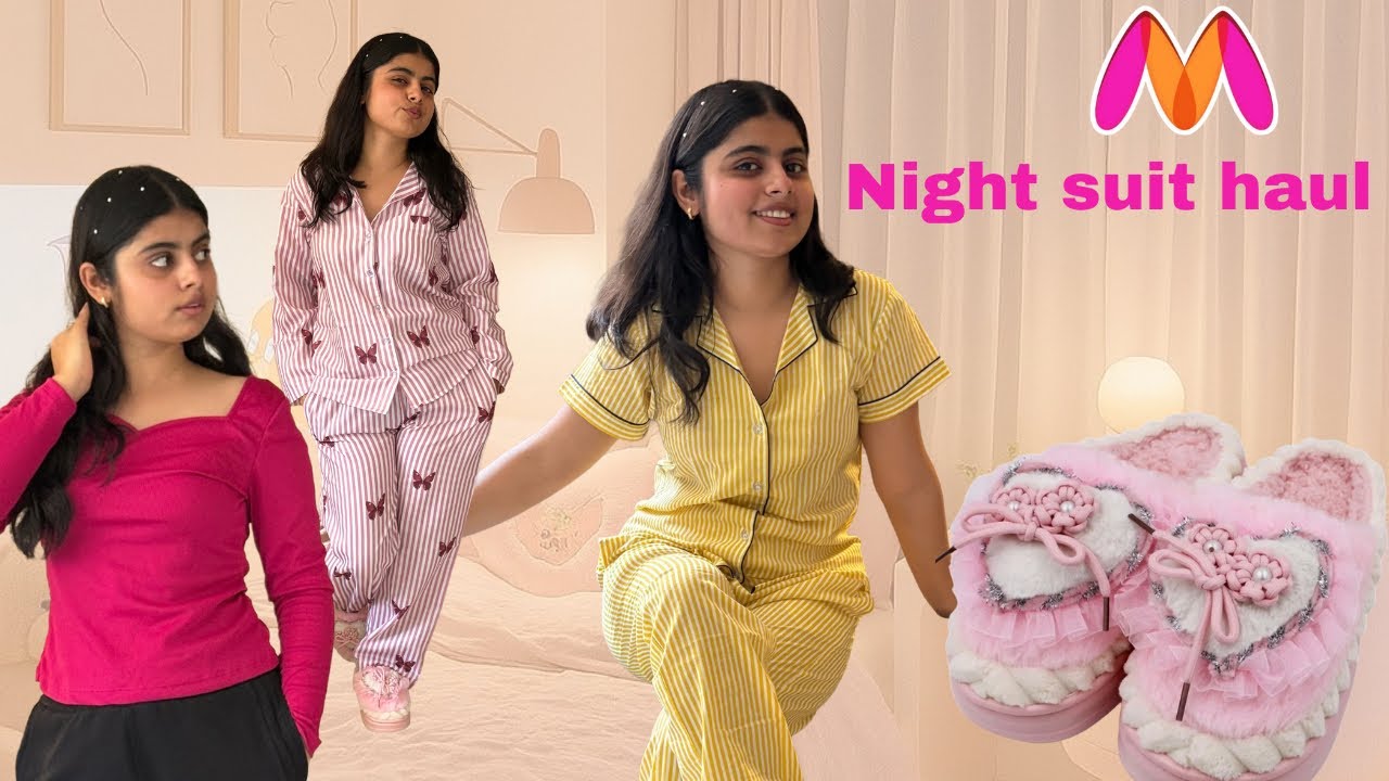 Night drees haul 💋from Myntra🌸😘👀 #myntrahaul #nightsuit #haulvideo #youtubevlog #youtube #vlog 