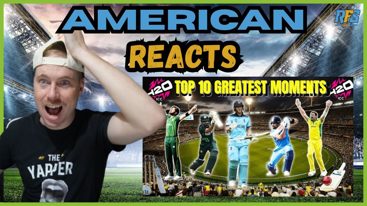 AMERICANS REACT TO TOP 10 GREATEST T20 WORLD CUP CRICKET MOMENTS || REAL FANS SPORTS