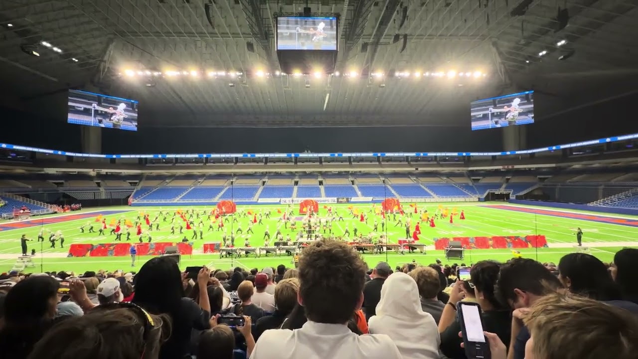 homer hanna highschool performing at the 2025 UIL state marching band competition 