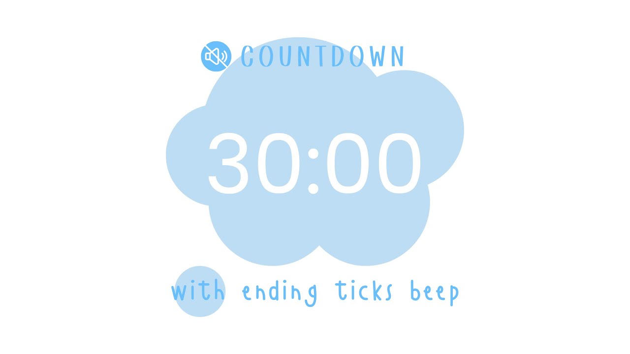30 Min Silent Timer 🔇 Study/Work Countdown with Ending Beep