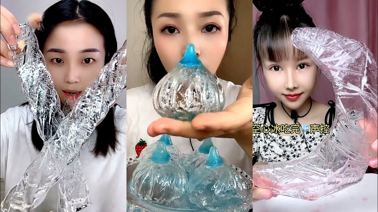 ASMR THIN ICE EATING / ICE EATING 22