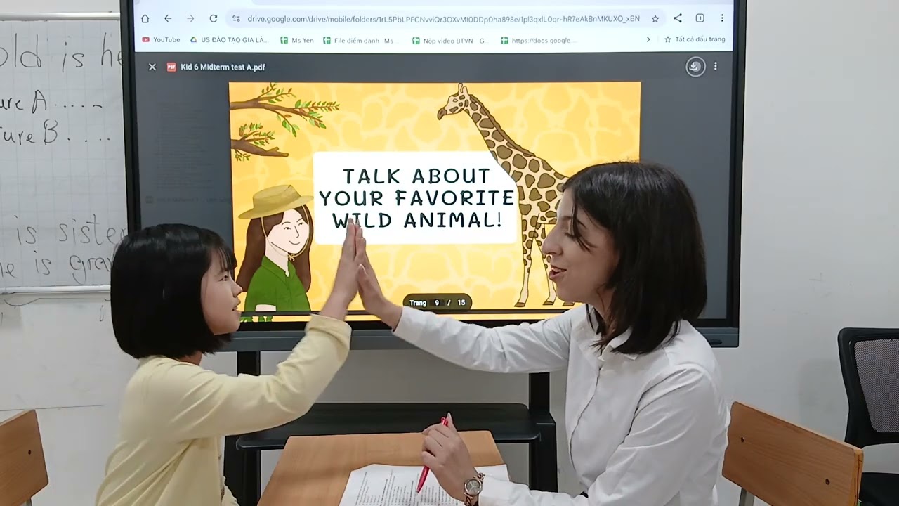 Mỹ Chi Cat speaking test unit 1-2 kid 6