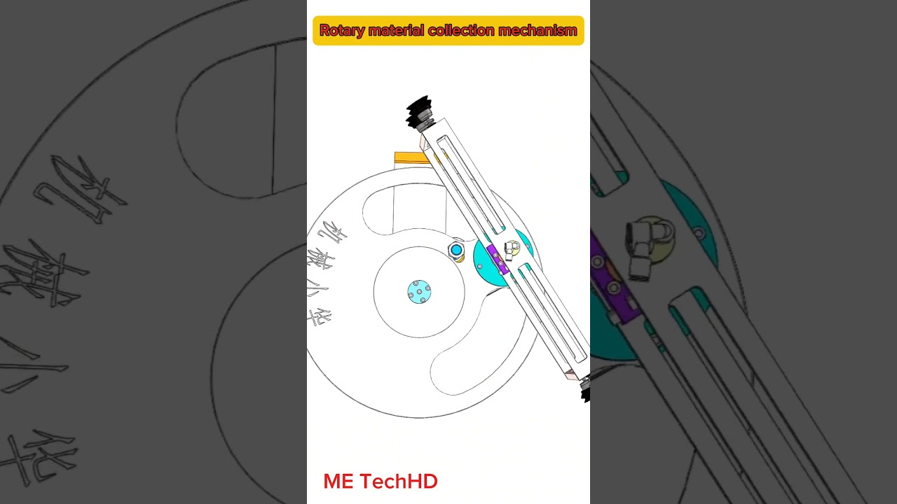 Rotary material collection mechanism #design #machine #solidwork #cad