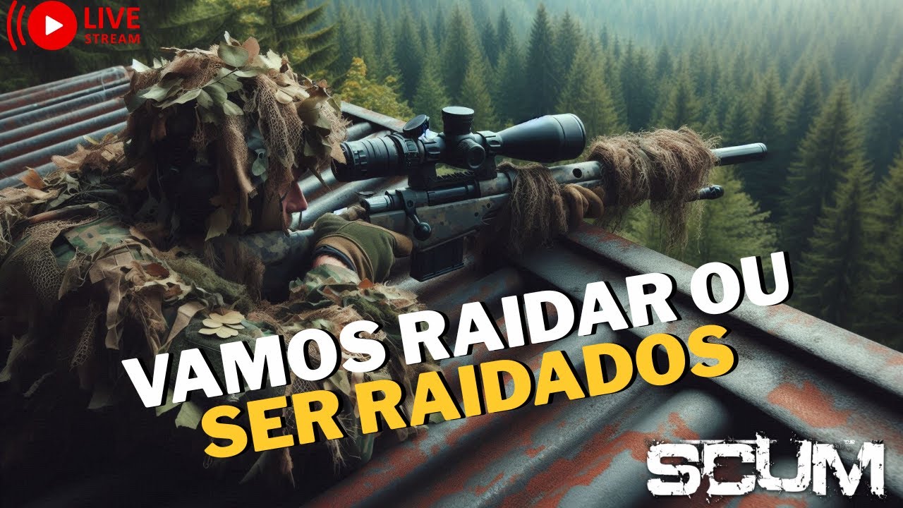 SCUM AO VIVO 🔥 Vamos raidar ou ser raidados?