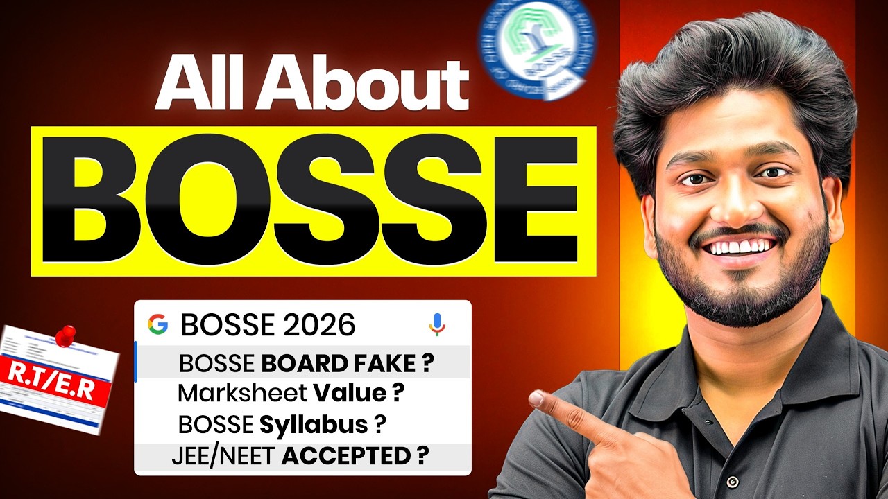 All About BOSSE Board 🔥 Admission Process, Pattern & Marksheet Validity