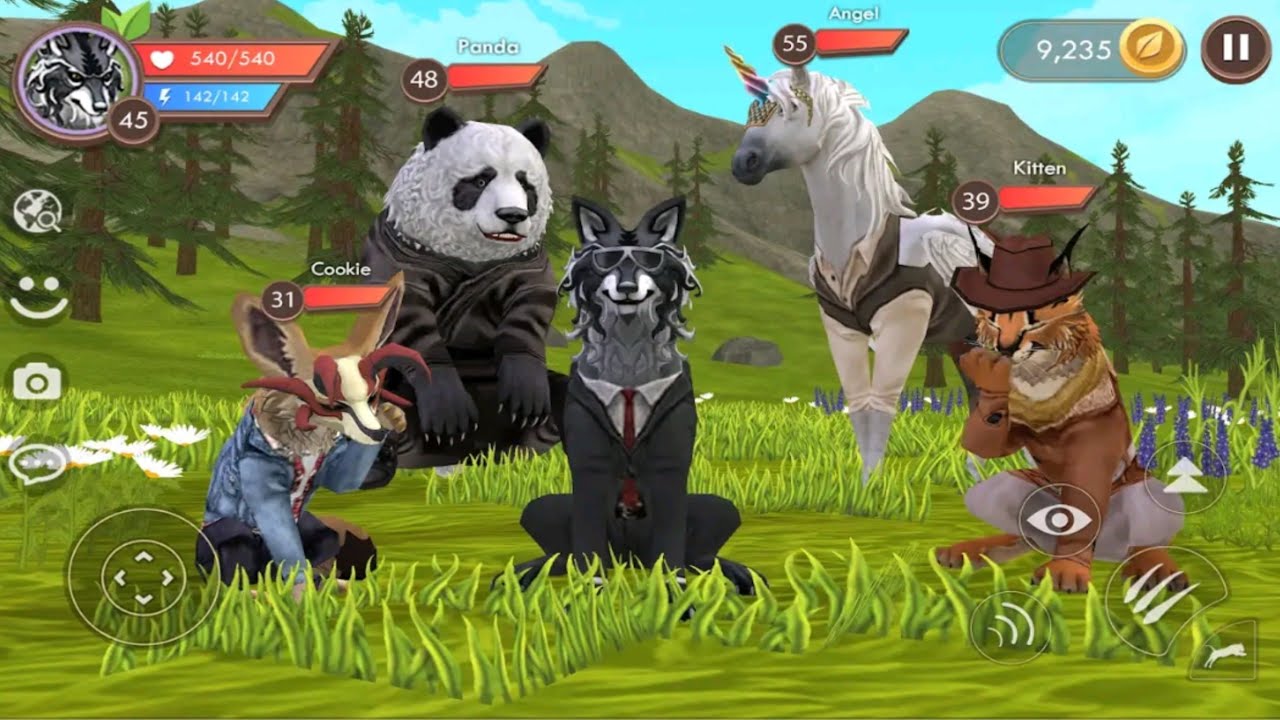 Wild Craft: Animal Sim Online — геймплей на Android.