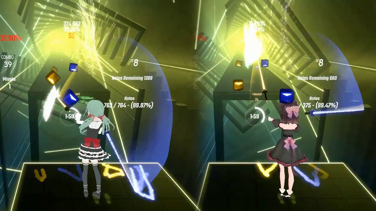 [Beat Saber] [My Map] Meltdown (Ryu Remix) 炉心融解 - Kagamine Rin