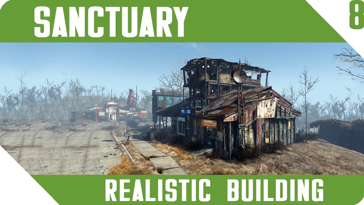 FALLOUT 4 | Sanctuary | Police Station | Realistic Building | All DLC | Part 8