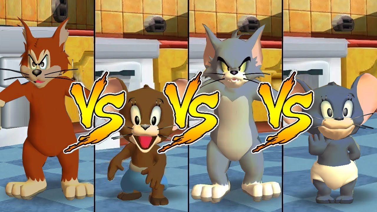 Tom and Jerry in War of the Whiskers Jerry Vs Tom Vs Nibbles Vs Butch (Master Difficulty)