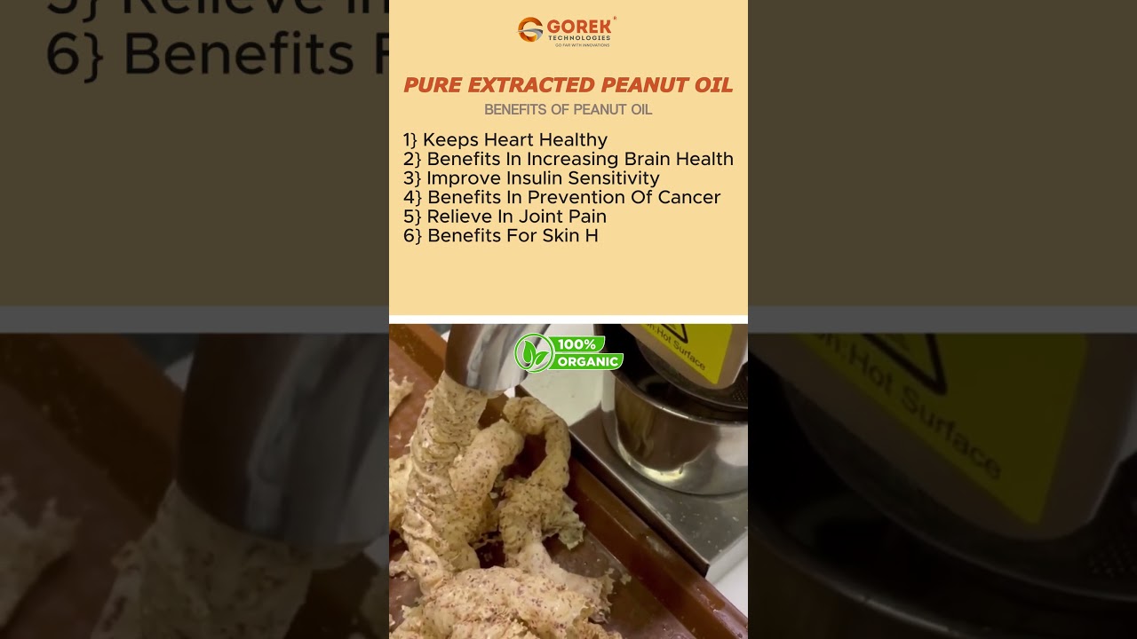 Cold Pressed Peanut Oil | Pure Natural Cold Pressed Groundnut Oil Benefits #oilmakingmachine
