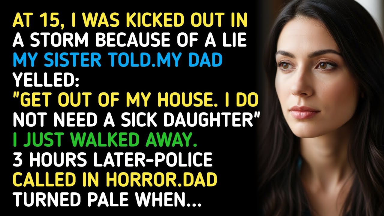 AT 15, I WAS KICKED OUT IN A STORM BECAUSE OF A LIE MY SISTER TOLD.MY DAD YELLED: