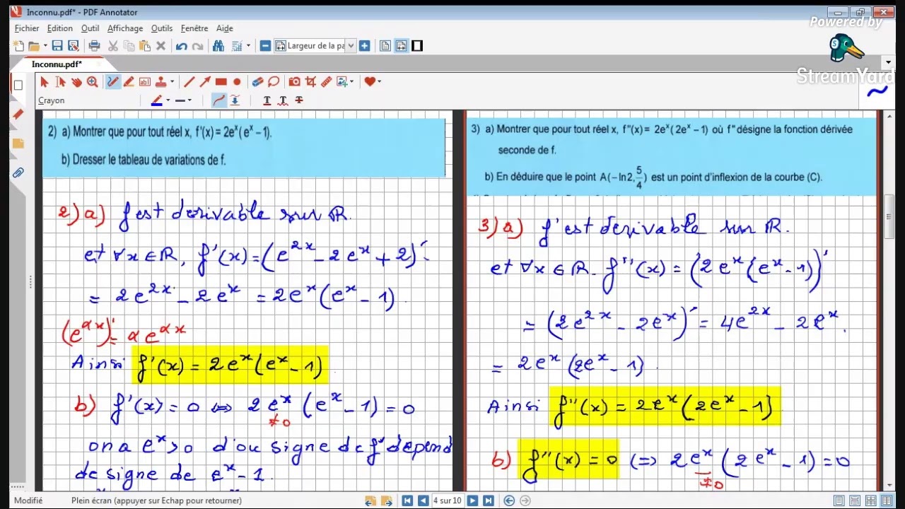 Correction Probl&egrave;me Bac Technique 2020 Partie 1