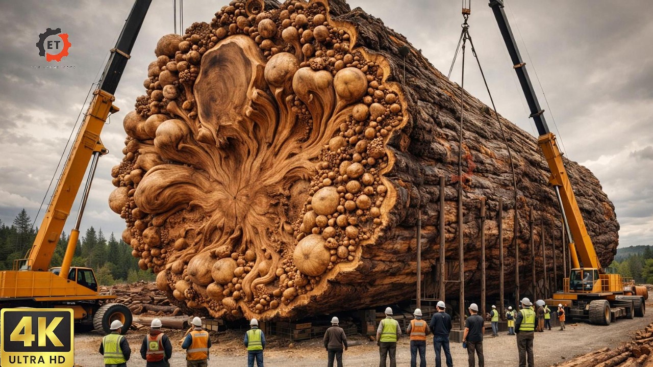 Inside the Mega Wood Factory | Giant Logs and Heavy Machinery Creating Massive Luxury Wood Tables