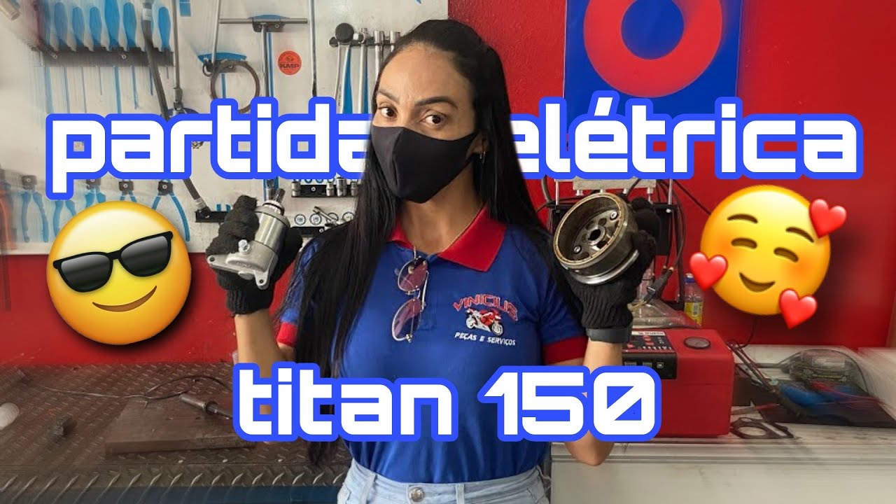 Colocando partida elétrica na titan 150 - Vinícius Moto Peças