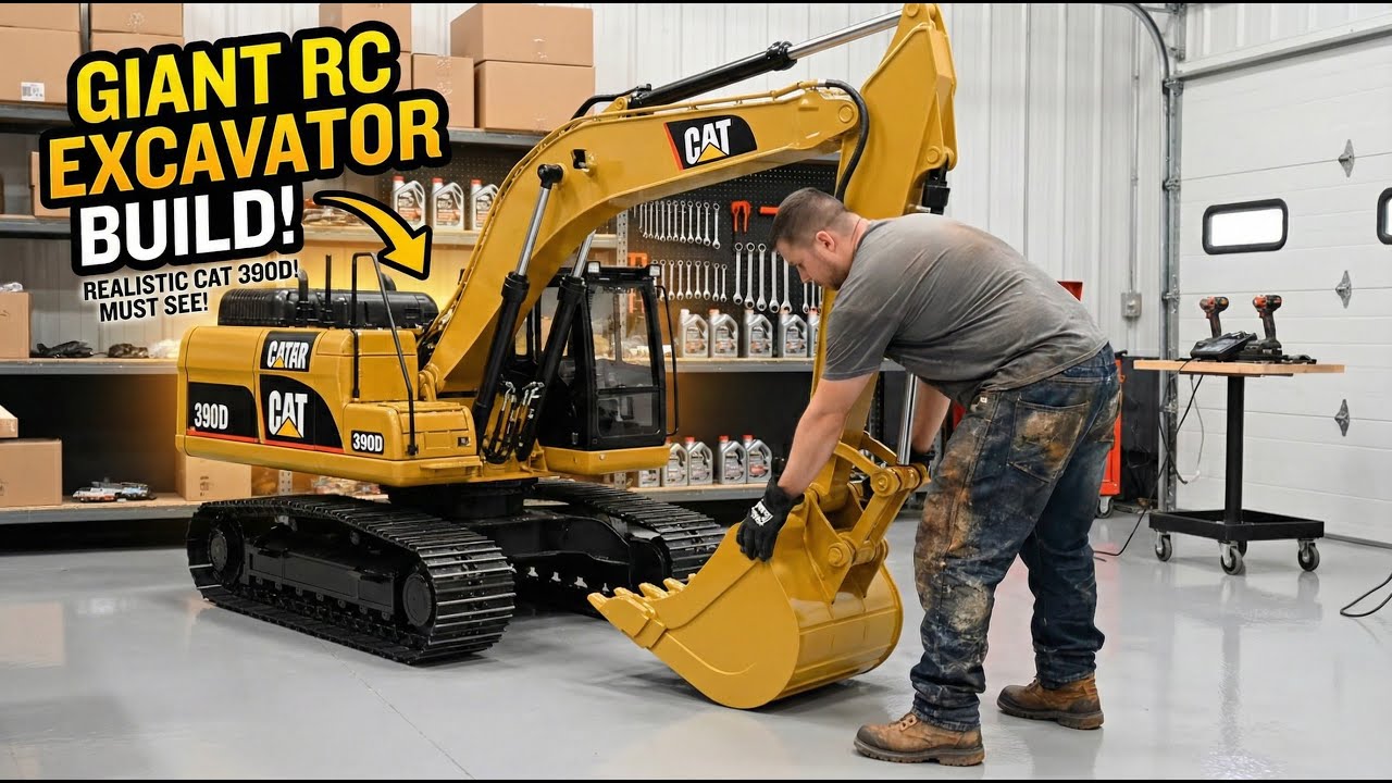 Man Builds Miniature RC 1:8 CAT 390F RC HYDRAULIC EXCAVATOR | Start to Finish